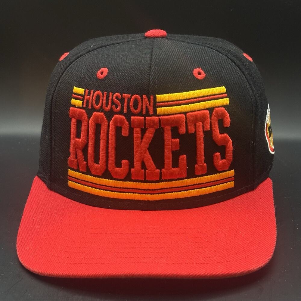 Houston Rockets Hat Cap SnapBack Mitchell & Ness Vintage Style Wool Hardwood NBA